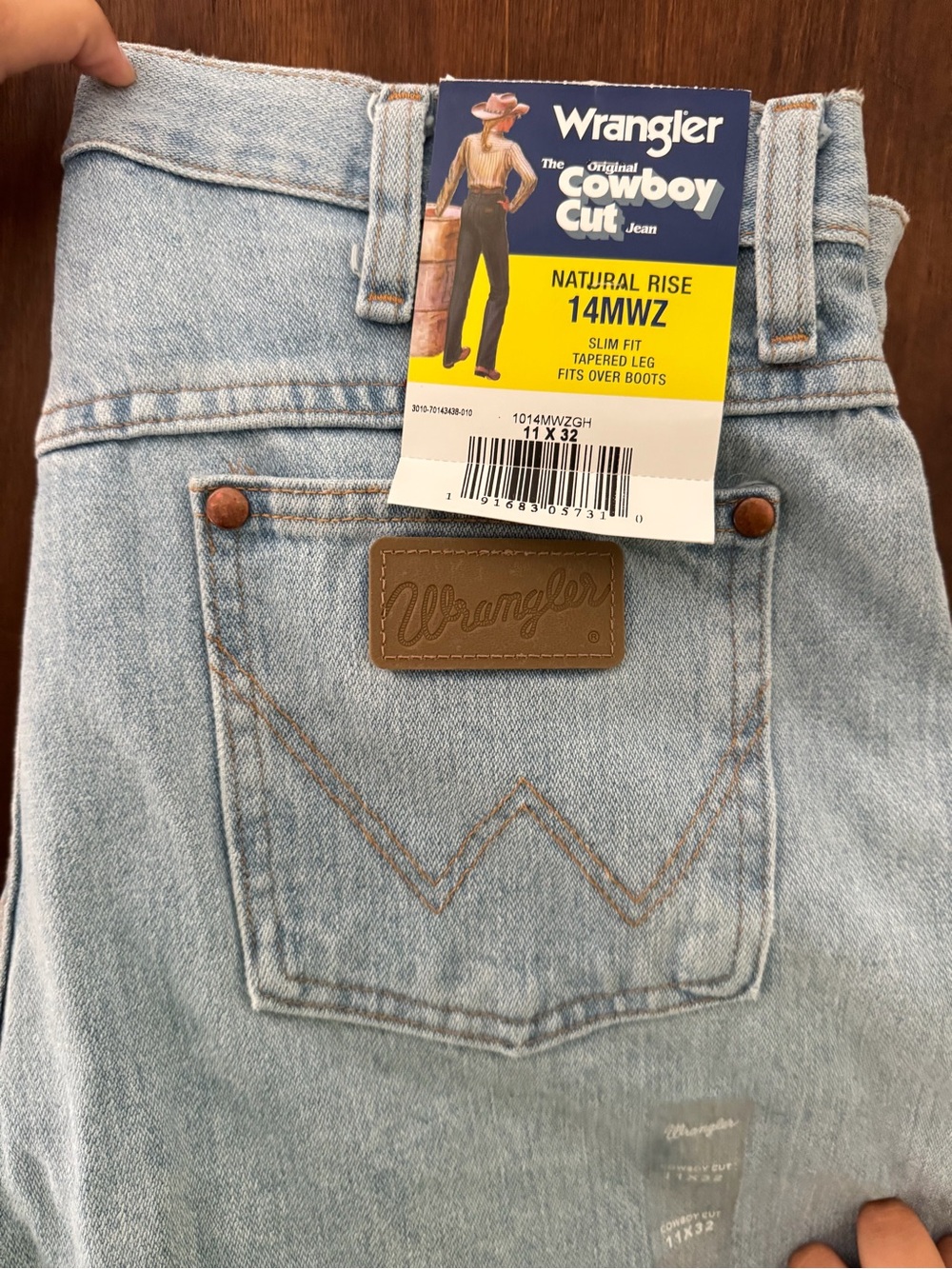 Wrangler Women’s Cowboy Cut High Rise Light Blue Denim Jeans
